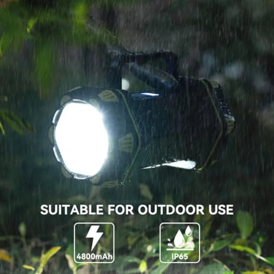 2 Pack Camping Lantern Rechargeable LED Camping Flashlight 4800 Capacity 8 Modes Portable Camping Light for Emergency Hurricane