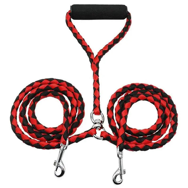 1.4 M Double Pet Leash‌ Adjustable & Durable for Two Dogs Anti-Tangle Walking Solution