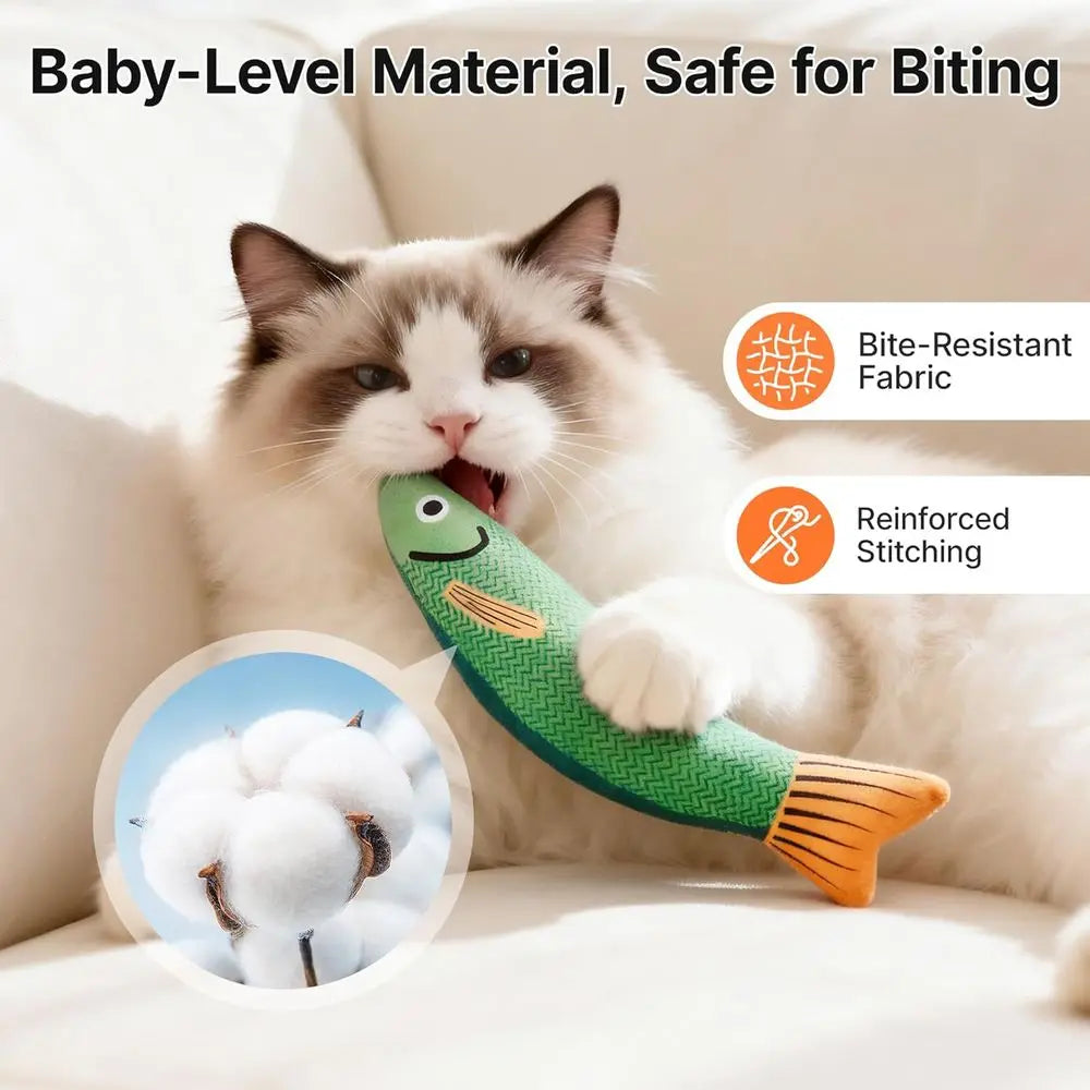 Cat Toys, 3 Pack, Catnip Crinkle Sound, Soft and Durable, Interactive Kitten Kicker or Indoor Kitty Exercise, 9.4 Inches