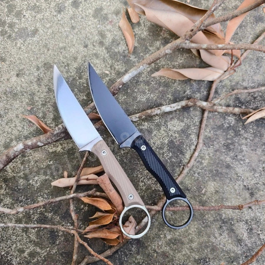 Sheathed Fixed Blade Made of 8Cr13Mov Steel A Nylon Fiber Handle and Is Lightweight and Durable Suitable for Camping Fishing