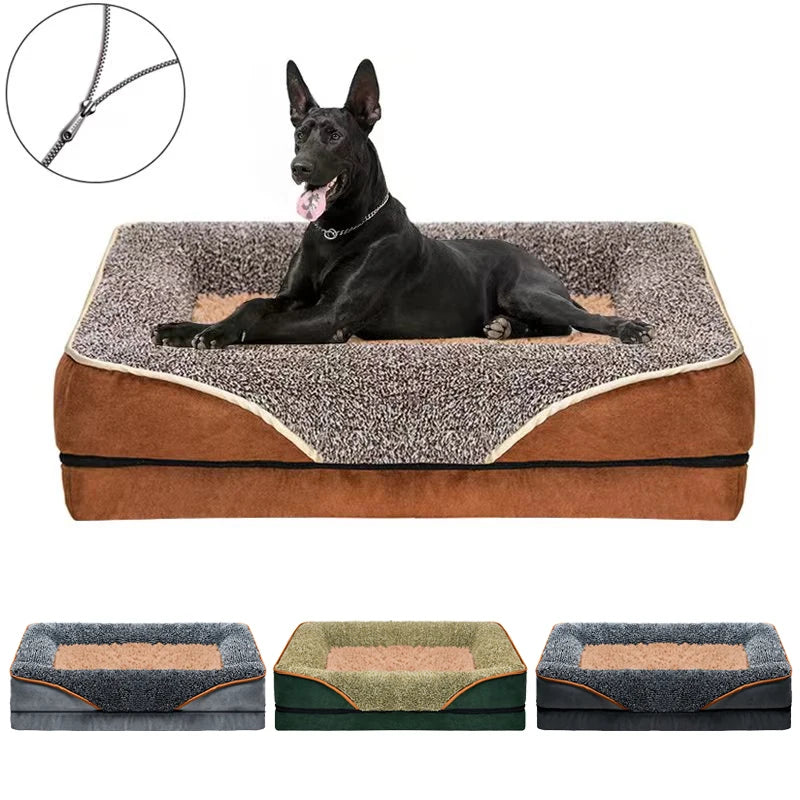 An Oversized Dog Bed Removable Washable for All Seasons, Pet Bed Sofa, Comfortable and Soft Cat Sofa Bed With Raised Edges