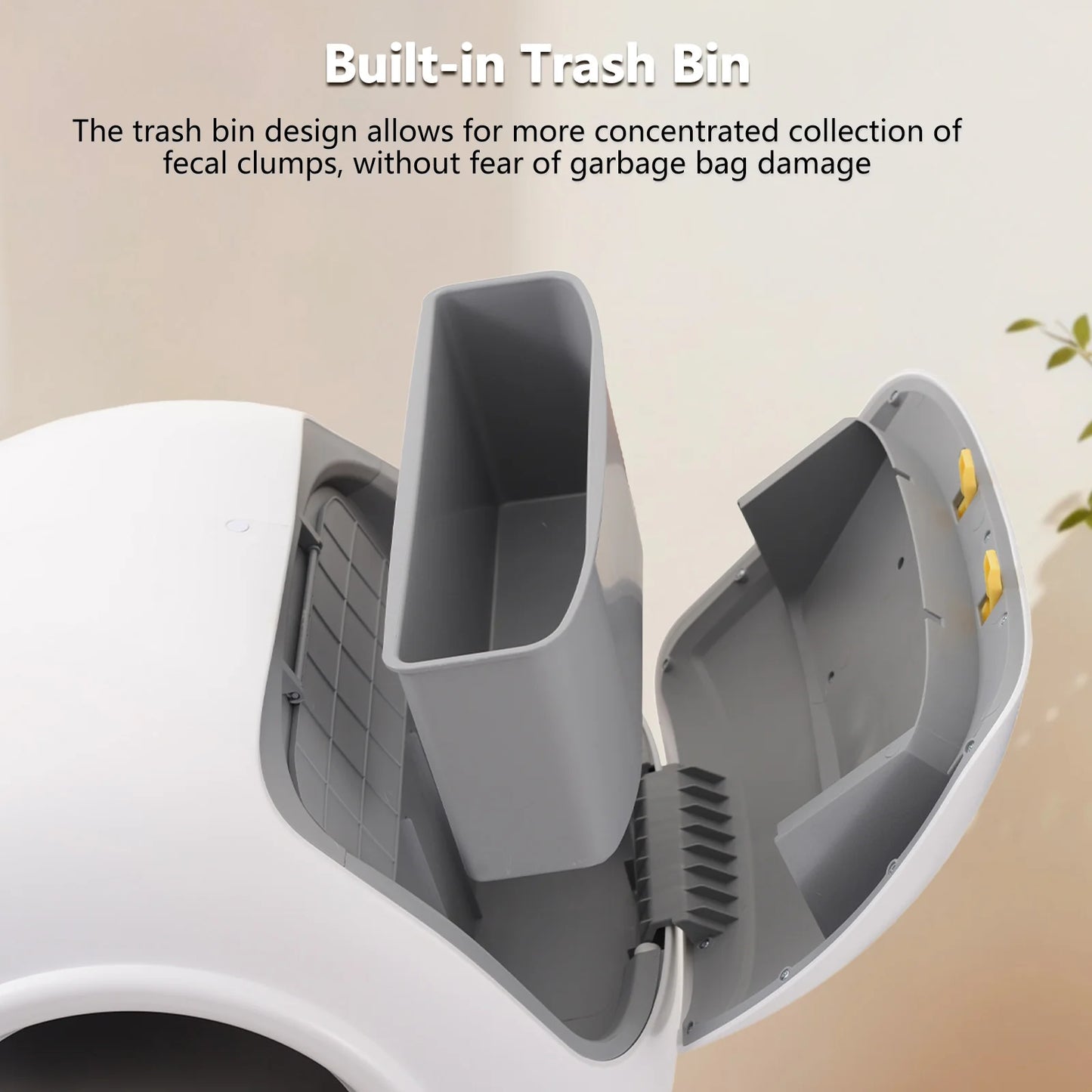 Smart Self-Cleaning Cat Litter Box With App Control, Only Supports 2.4G WiFi, 78L Capacity, Includes Trash Bags, 4 Sets Of Gravity Sensors For Cat Safety Compatible With Tofu & Mixed Litters, Automatic Cat Litter Box