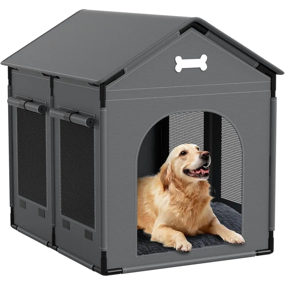 Indoor Dog House for Medium-Sized Dogs, Indoor Pet House with Warm Mat, Dog Bed House, Warm Portable Tent with Soft Cushion