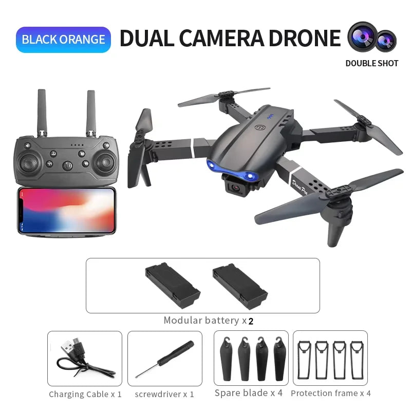 Dual Camera FPV Drone Optical Flow Hover Foldable RC Quadcopter APP Path Flight Beginner Drone Toy