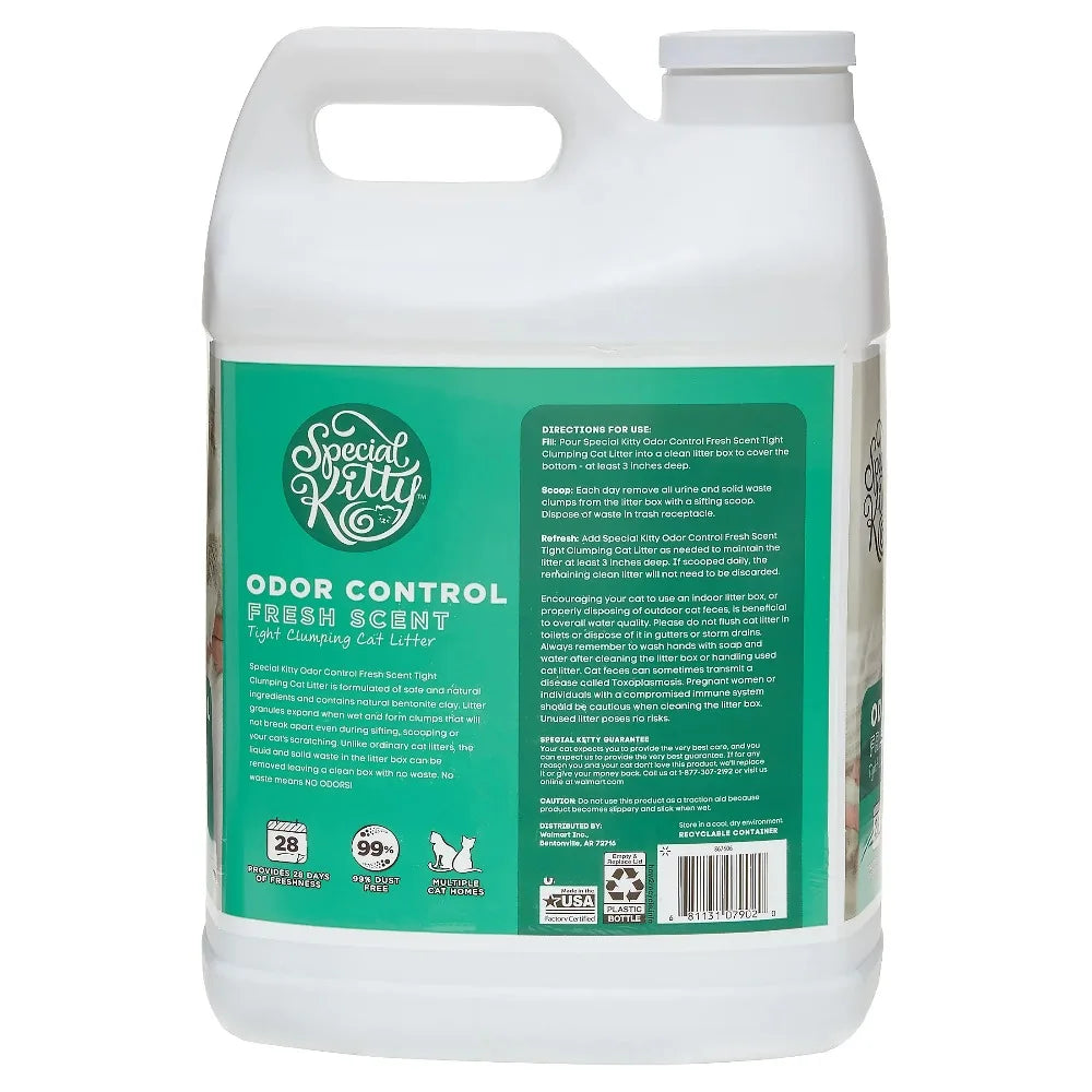 4-Pack Special Kitty Clumping Clay Cat Litter Fresh Scent 20lbs Jug Odor Control Fast Clumping Cat Sand for All Cats