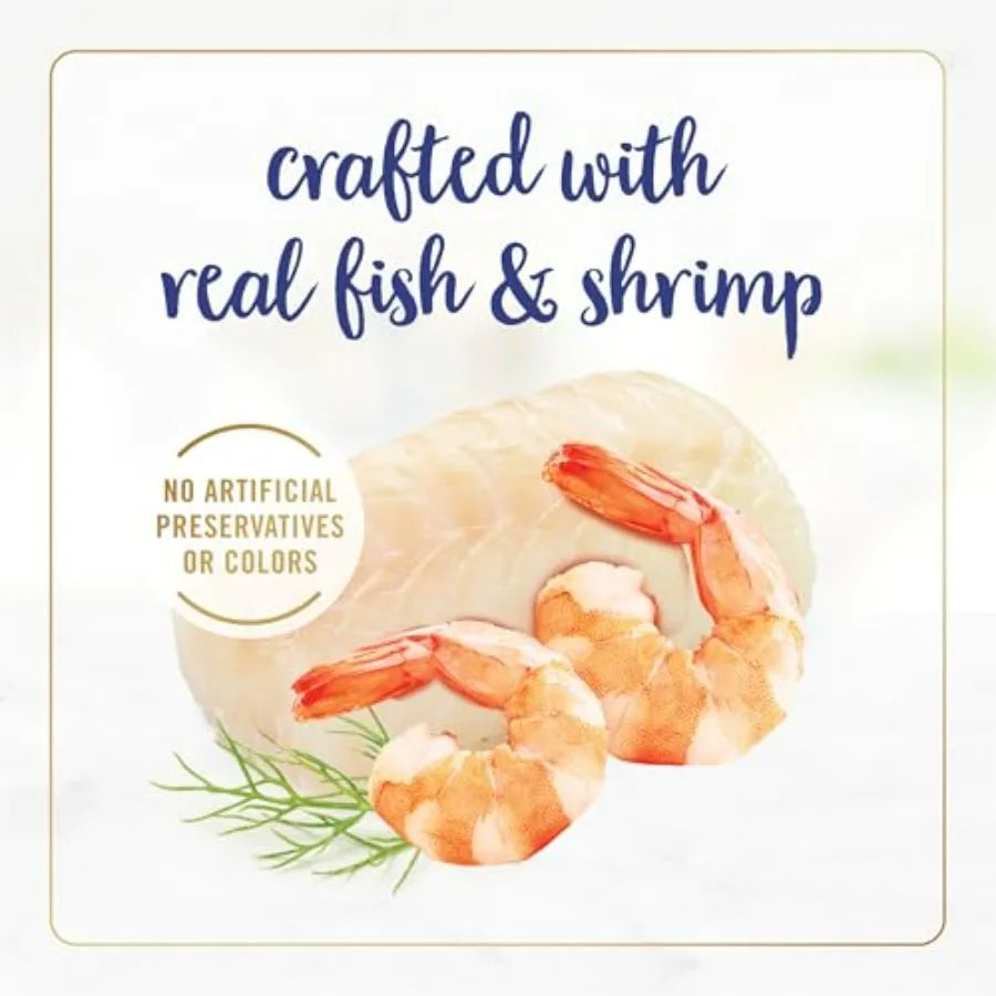 Wet Cat Food Flaked Fish and Shrimp Feast - Pack of 24/3 oz. Cans