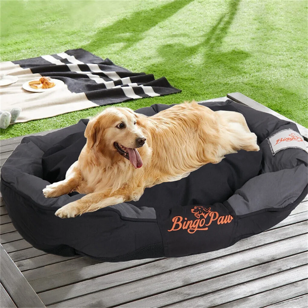 XXL XL Large Orthopedic Sofa Dog Bed Waterproof Pet Mat Kennel Pet Puppy Basket Washable Removable Cushion