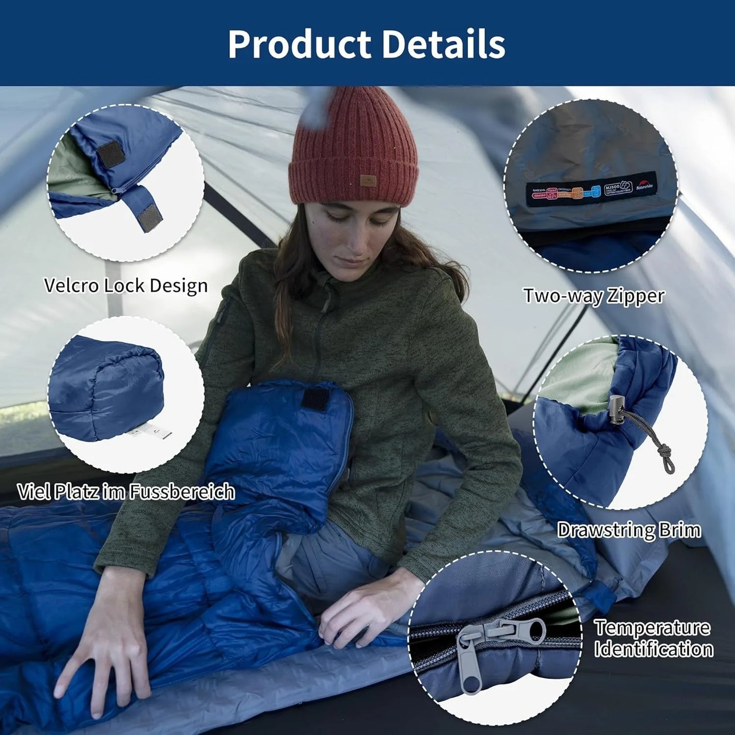 Mummy Sleeping Bags MJ300/MJ600 Cotton Camping Adults Sleeping Bag Ultra Winter Warm Mummy Sleeping Bag Indoor
