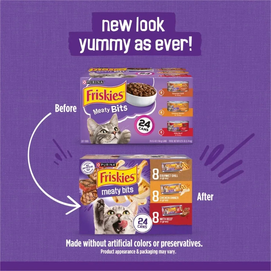 Meaty Bites Variety Pack Wet Cat Food, 5.5 oz Cans