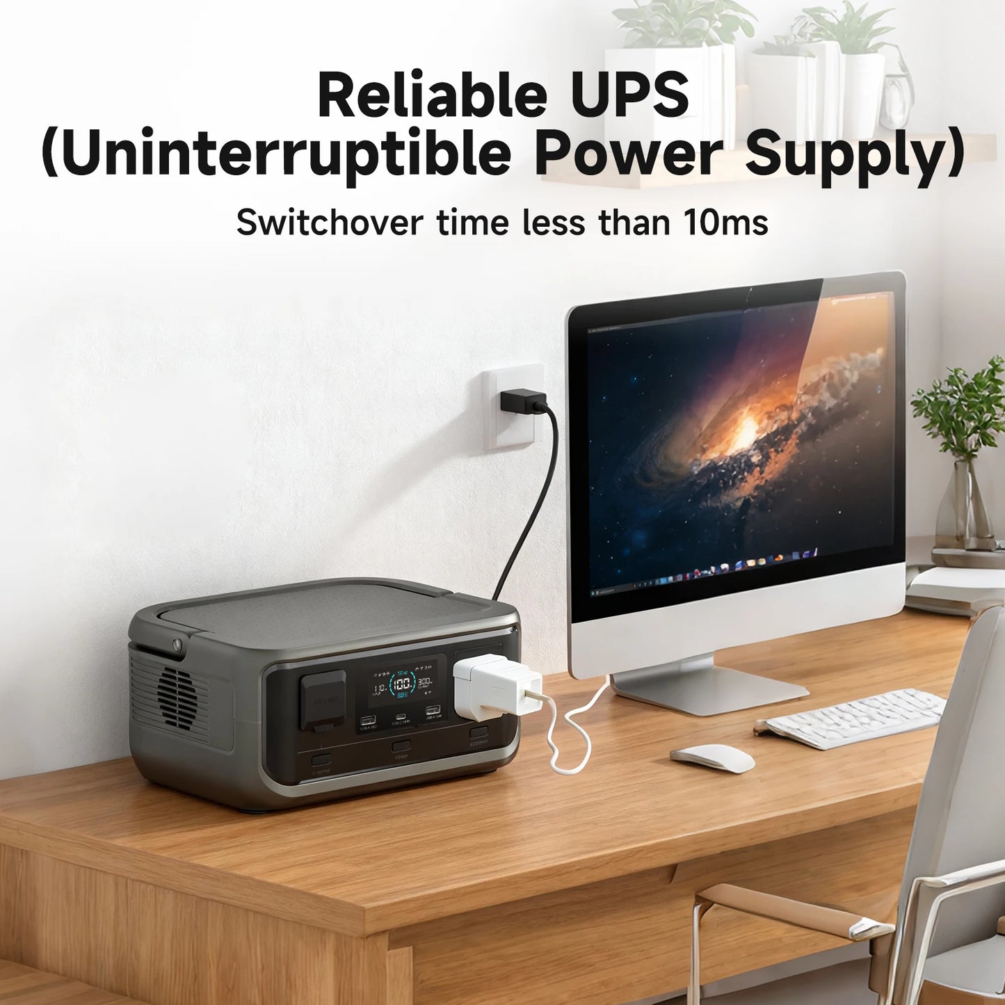 VOLIX P300 Portable Power Station 256Wh LiFePO4 Battery 300W (Peak 600W) AC Output for Outdoor Camping Travel Home Use