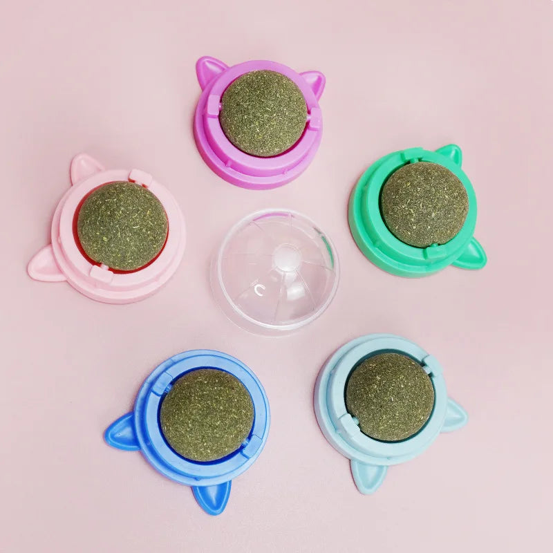 Cats Catnip Cat Toy Natural Ball Removal Cat Grass Treats to Improve Digestion Wall Sticker Scratch Itchy Treat Healthy Supplies