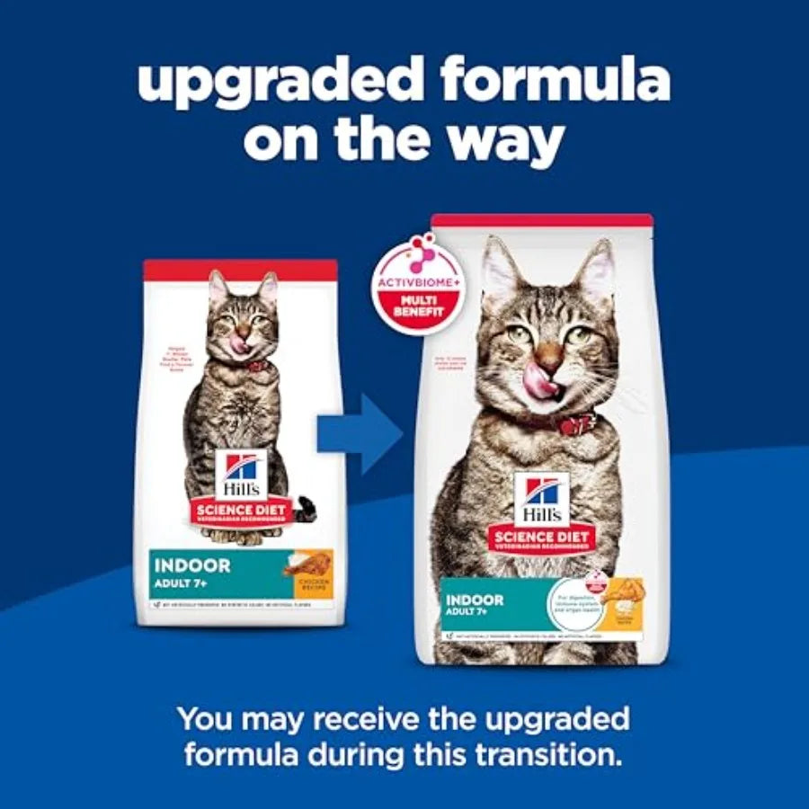 Adult 7+ Indoor Dry Cat Food, Chicken, 7 lb. Bag