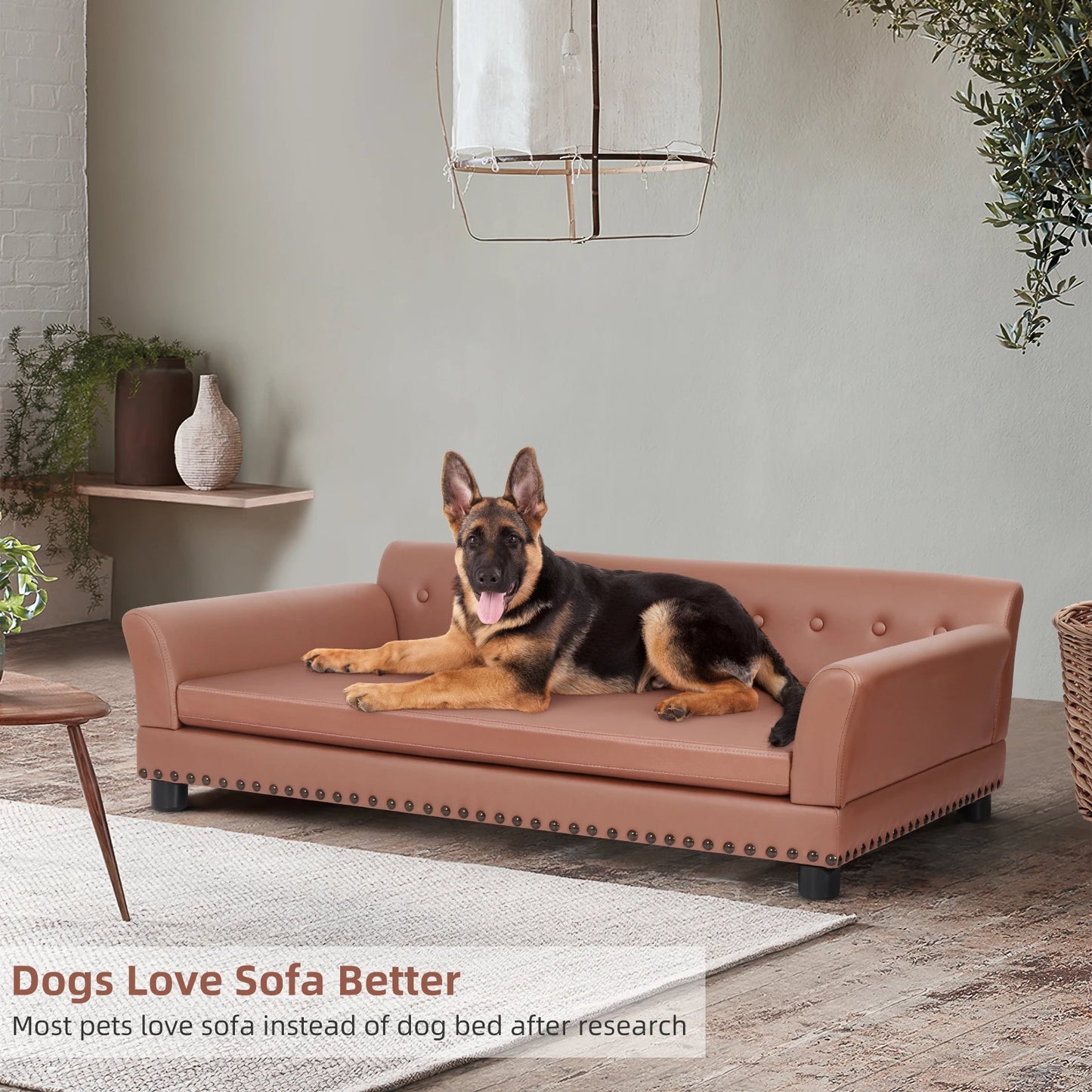 Pet Sofa Bed Waterproof Sofa-Type Dog Bed Pet Snuggle Lounge Bed with Removable Cushion