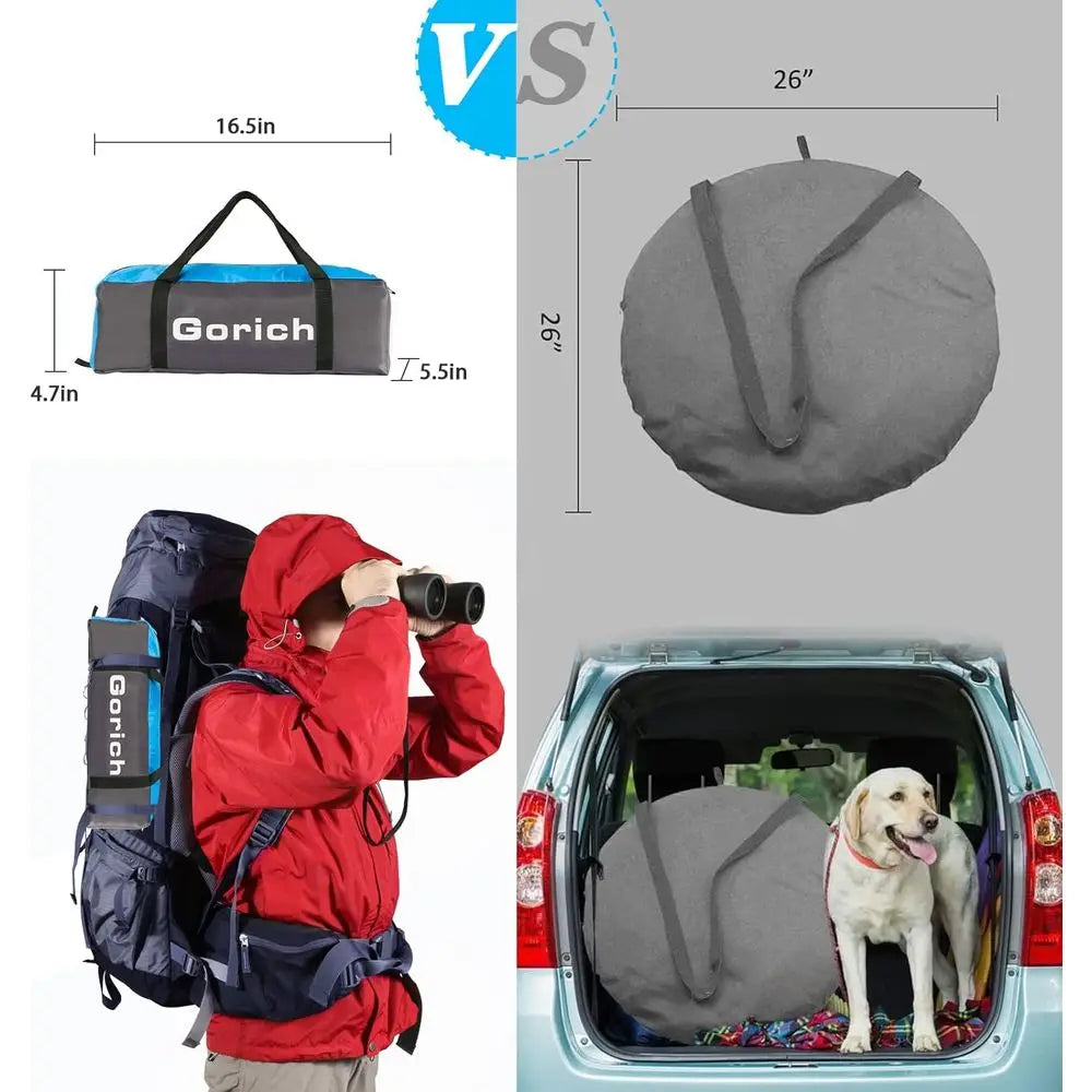 Portable UV-Protected Beach Tent for 3-10 People, Lightweight & Easy Setup Shade Cabana