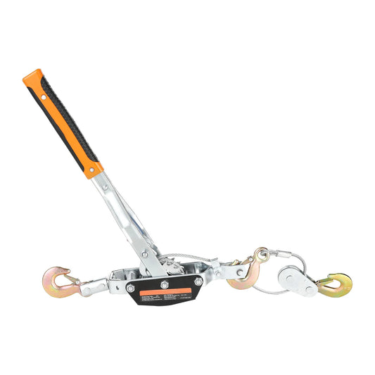 2T/5T Come Along Winch Ratchet Power Puller Tool with 11.5ft Steel Cable Automotive Hoist Cable Puller for Vehicle Rescue