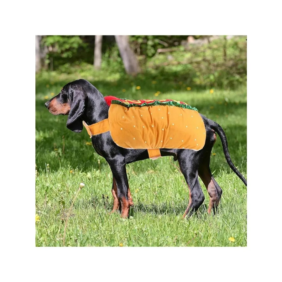 【New style】Funny Hot Dog Design Pet Costumes - Halloween Pet Apparel Warm Hoodie For Dogs And Cats, Pet Cosplay Outfit Uniform