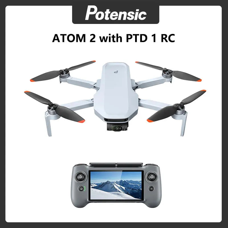 C0 ATOM 2 Drone with PTD 1 Remote Control 4K Video, 8K Photo Camera 10KM 2.7K Vertical Shoot, AI Night Shooting AI Track