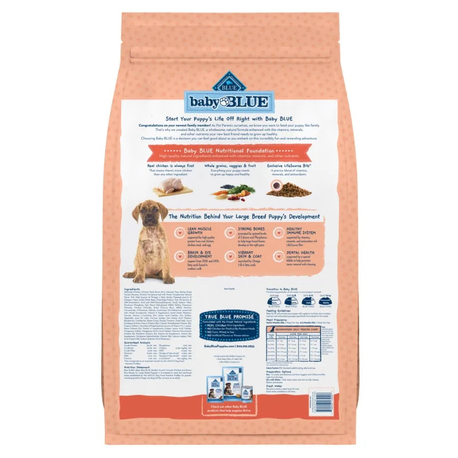 Large Breed Puppy Dry Dog Food, Chicken and Brown Rice, 24-lb. Bag