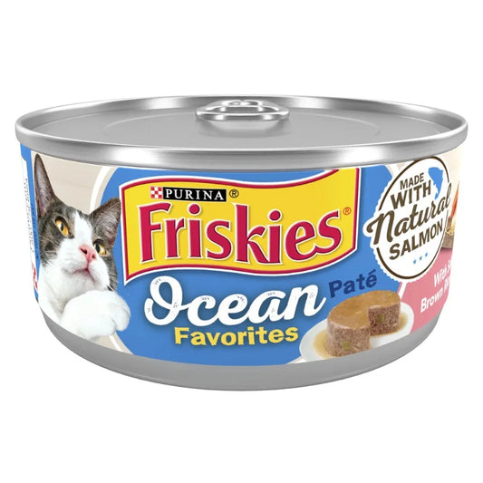 Ocean Favorites Pate, Salmon, Wet Cat Food, 5.5 oz Cans, 24 Pack