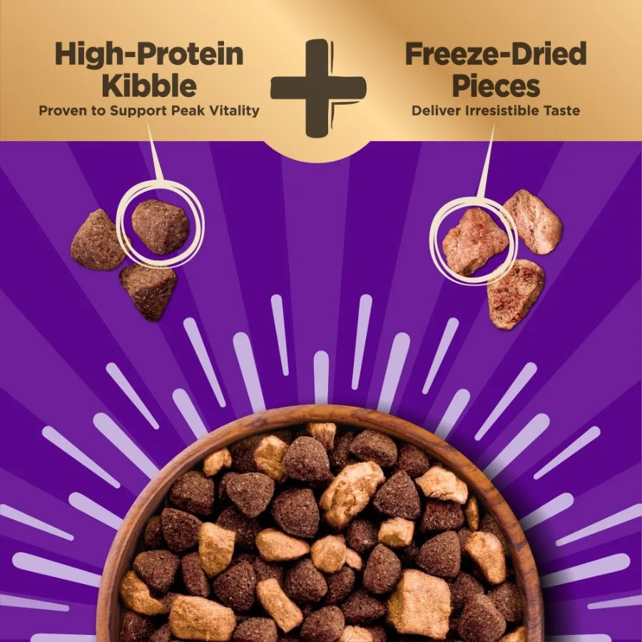 CORE+ Dry Dog Food with Freeze Dried Pieces, Grain Free, High Protein, Natural, Wild Game Duck, Lamb, Wild Boar, and Rabbit