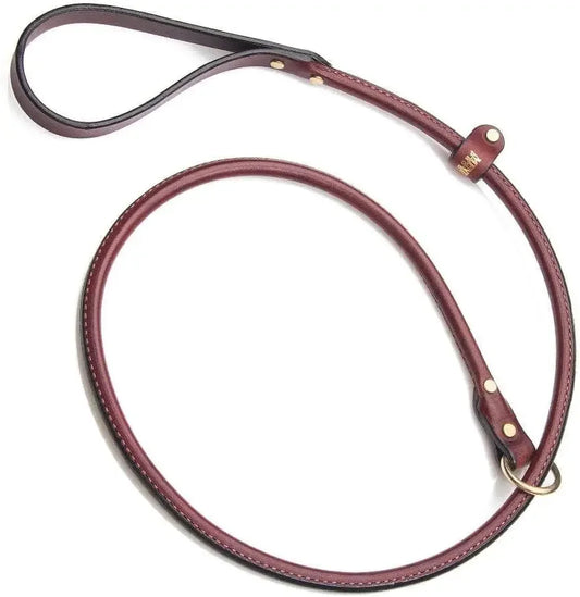 Pet Leather Slip Leash - Dog Lead - Made in The USA - Chestnut, 35/8 in x 6 ft (Rolled)