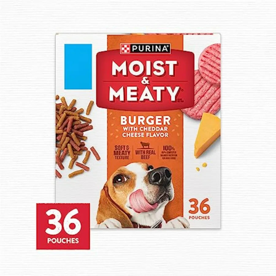 Moist and Meaty Flavor Dry Soft Dog Food Pouches - 36 ct. Pouch