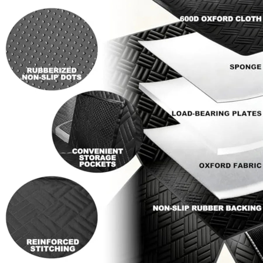 Dog Car Seat Cover 600D Heavy Duty Waterproof Pet Back Seat Extender with Hard Bottom Nonslip Scratch Proof Dog Hammock Machine