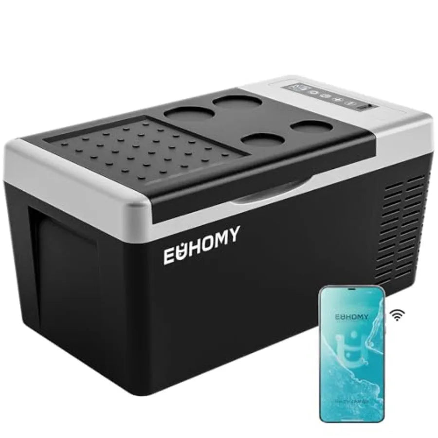 12 Volt Refrigerator, 19QT 18L Compressor Electric Cooler APP Control, Car Fridge -468, Portable Refrigerator 12/24V DC 100-240
