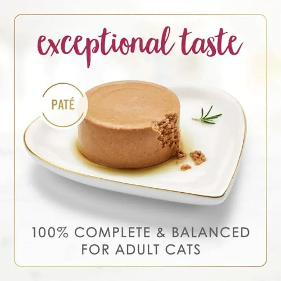 Purina Wet Senior Cat Food 7 Years Plus Chicken Feast Pate - Pack of 24/3 oz. Cans