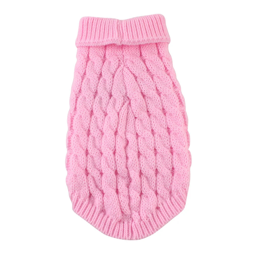Classic Solid Chihuahua Puppy Dog Sweater for Small Dogs Winter Warm Pet Clothes Yorkshire Schnauzer Pullovers