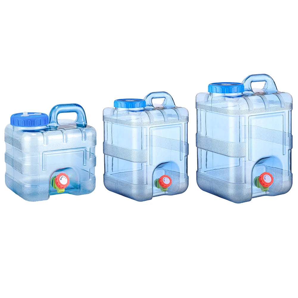 Portable Water Container with Spigot Large Capacity Water Storage Carrier Water Storage Container for Hiking Self-Driving Tour
