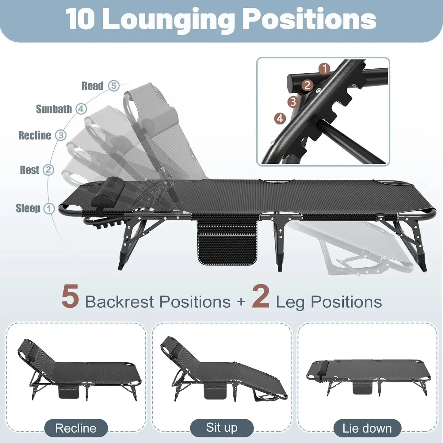 Camping Cot for Adults with Mattress, Heavy Duty Folding Cot Bed, 1200D Oxford, Supports 500 Lbs for Camping Travel Home Office Nap