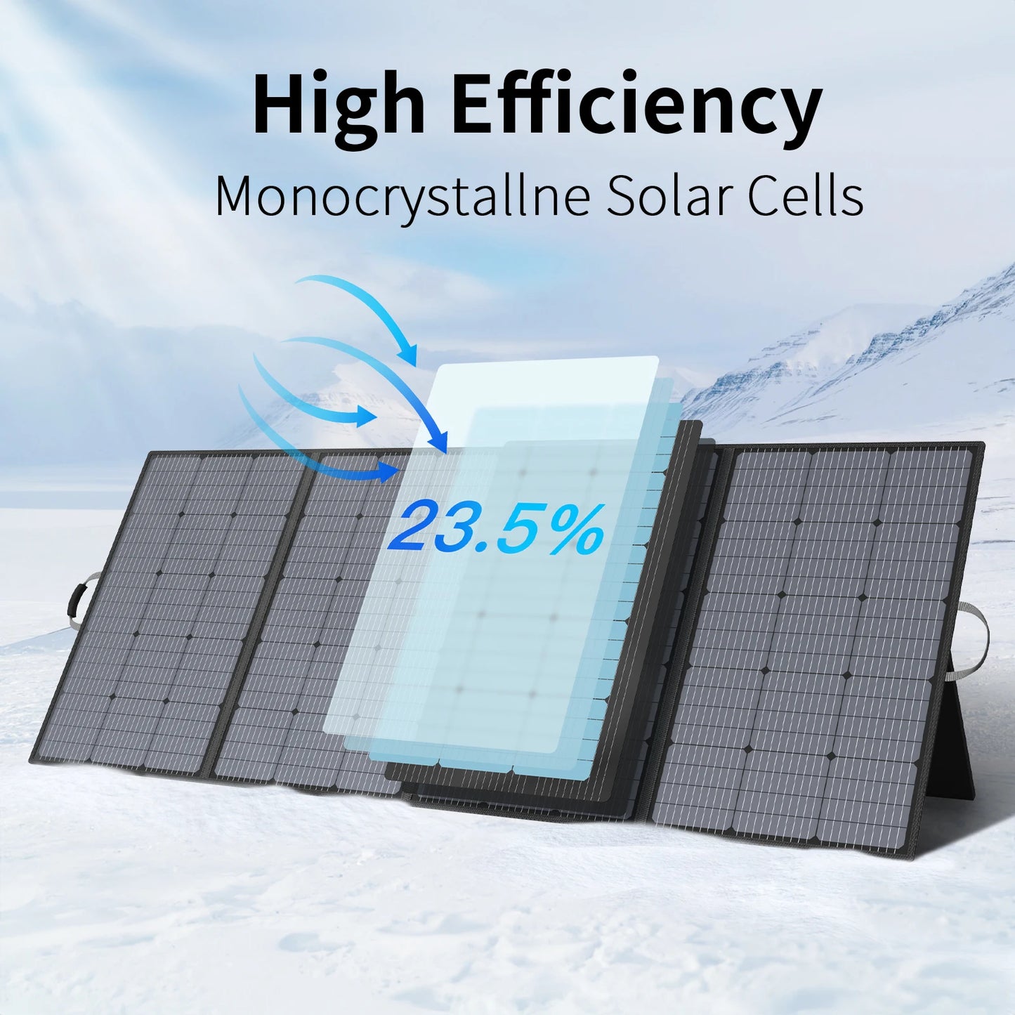 400W Lightweight Portable Solar Panel Power Backup 31V Foldable Solar Charger for Outdoor Activities RV Camping Off-Grid