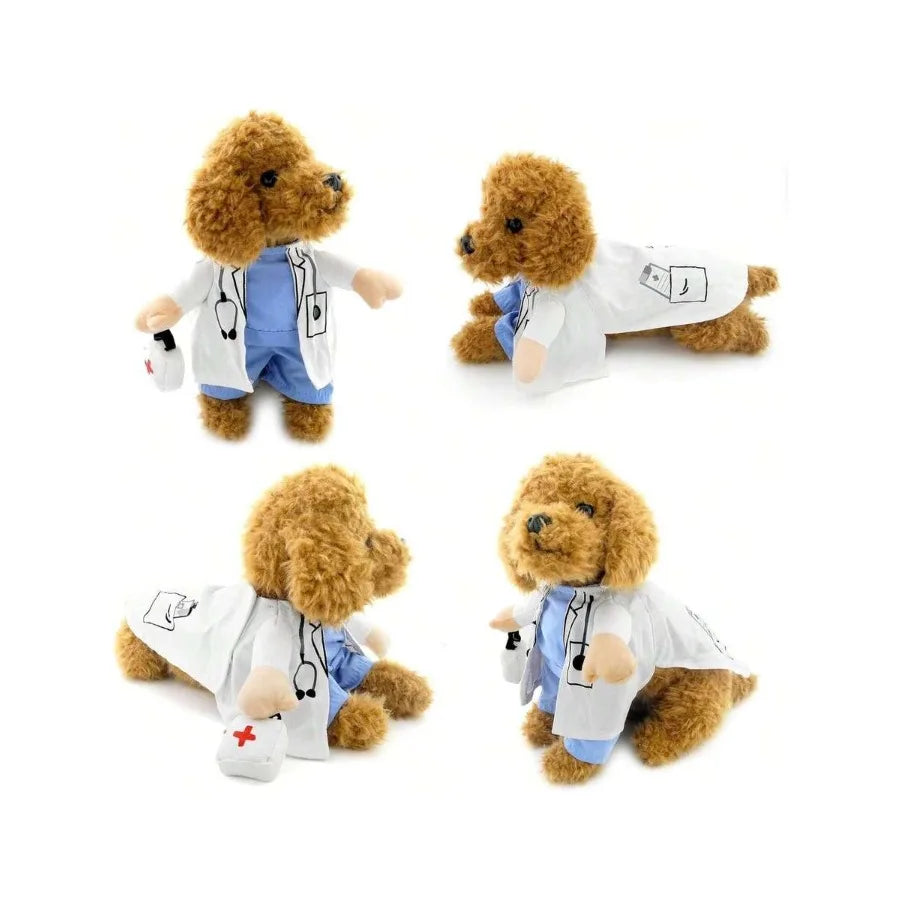 【New style】Dog Cat Doctor Costume, Funny Pet Doctor Halloween Costumes For Small Dogs Cats Puppy, Cosplay Party Dog Jeans Cloth