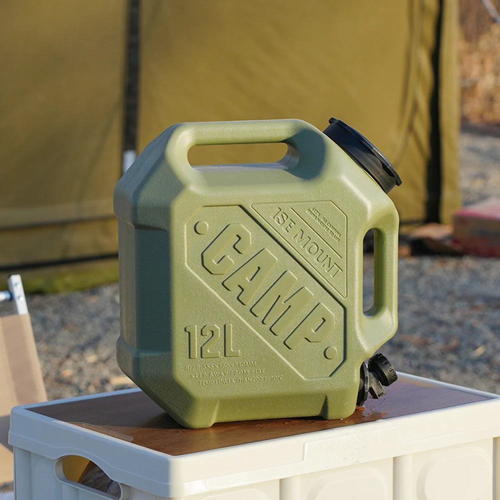 12L Water Storage Container Leak-Proof Portable Water Tank Large Capacity Drinking Water Bucket for Vehicle Car Camping