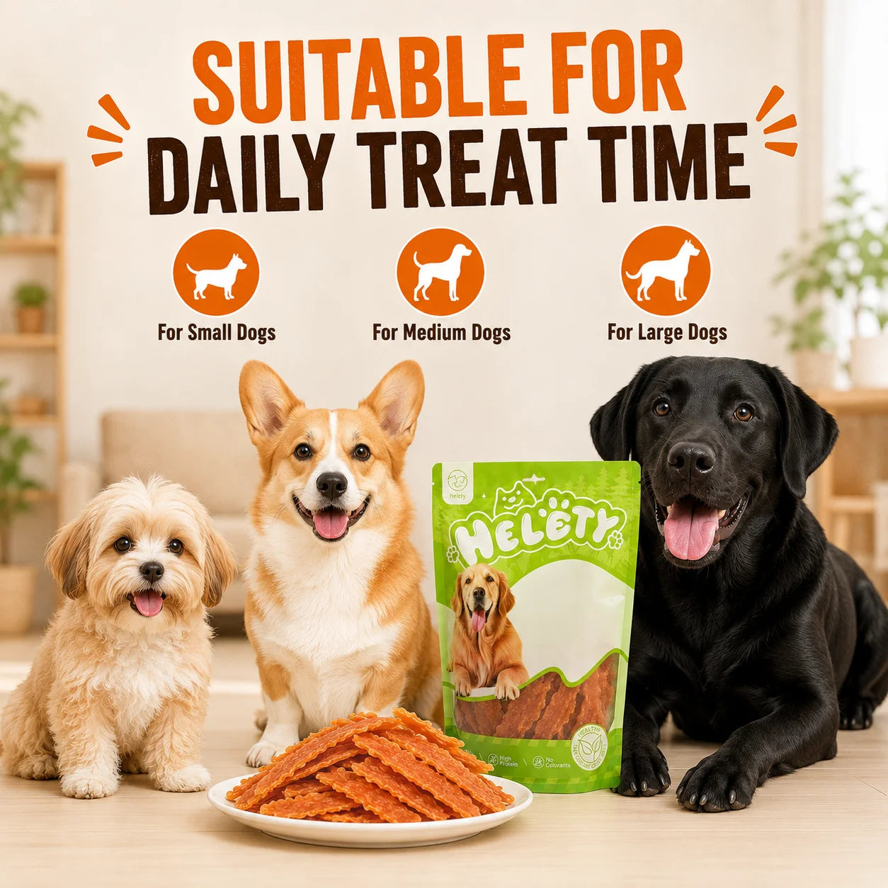Pet Dog Snack Dental Chew – Chicken Jerky, Extra Large Value Pack, 530g,Dog Treats