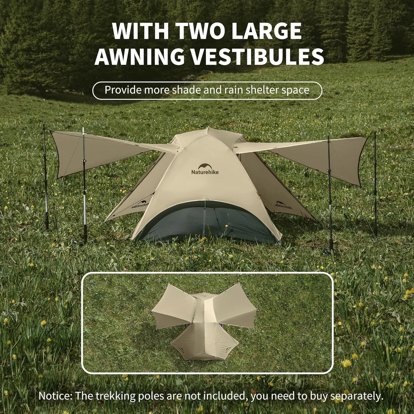 Star River UL Camping Tent 2 People Tent 15D Nylon Ultralight Hiking Double Layer Backpacking Travel Tent 3 Seasons