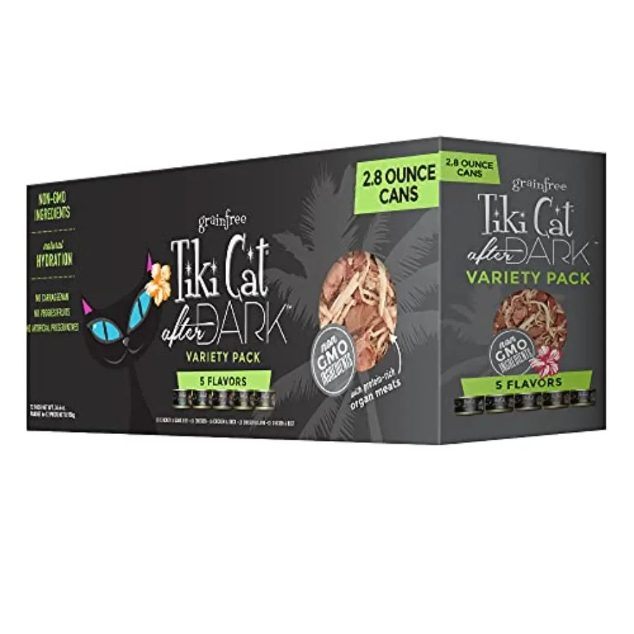 After Dark Wet Cat Food, Variety Pack, 2.8 oz. Cans 12 Count