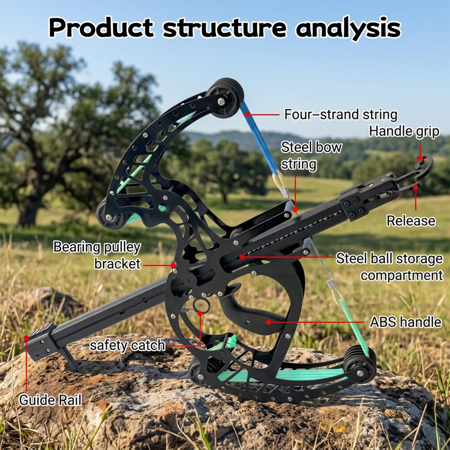 50-Round Dragon-Shaped Crossbow, Heavy Adult Multi-Purpose Bow, Suitable for Advanced Hunting and Practice