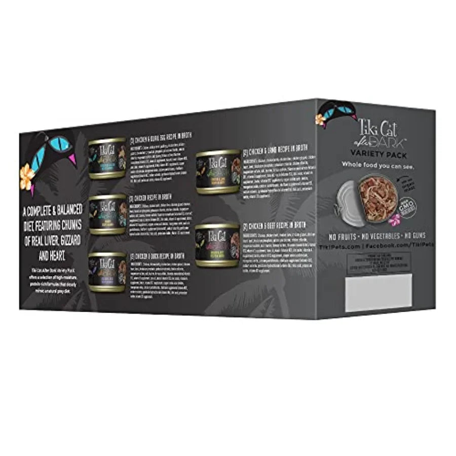 After Dark Wet Cat Food, Variety Pack, 2.8 oz. Cans 12 Count