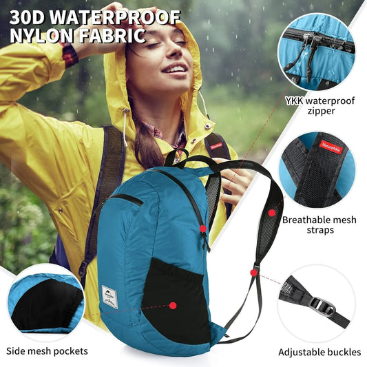Outdoor Backpack Lightweight 18L for Travel Trekking Running Mountaineering Backpack Durable Hiking Daypack