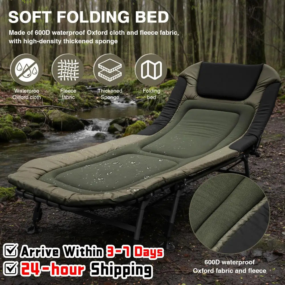 33in Wide Camping Cots with Carry Bag Adjustable Fold Up Bed Holds Up To 397LBS Easy To Set Up for Outdoor Travel Beach Hiking