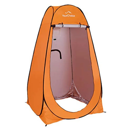 Pop-Up Privacy Shower Tent 3.9 x 3.9 x 6.2FT Portable Camping Changing Room Instant Setup Outdoor Shelter with Silver Coating