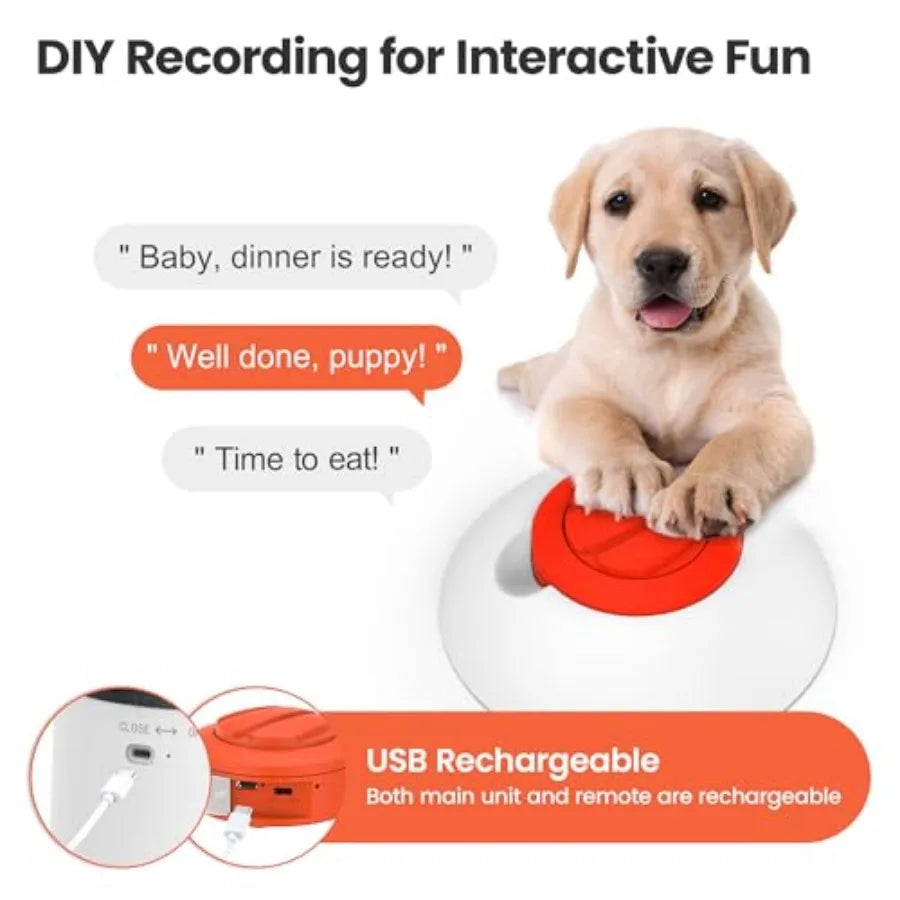 Dog Puzzle Feeder Toy, Interactive IQ Training, Electronic Treat Dispenser, Automatic Rechargeable with Remote for Food Dispensers