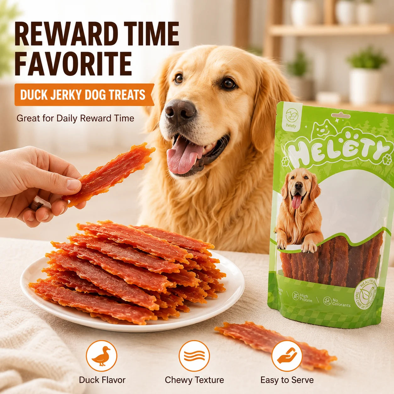 Dog Treats Duck Jerky 100g