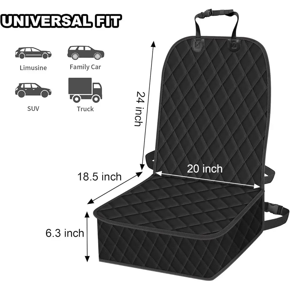 2 Packs Car Front Seat Cover for Dogs, Waterproof Pet Car Seat Protector, Nonslip Scratch-Proof Dog Seat Cover for Cars, Trucks