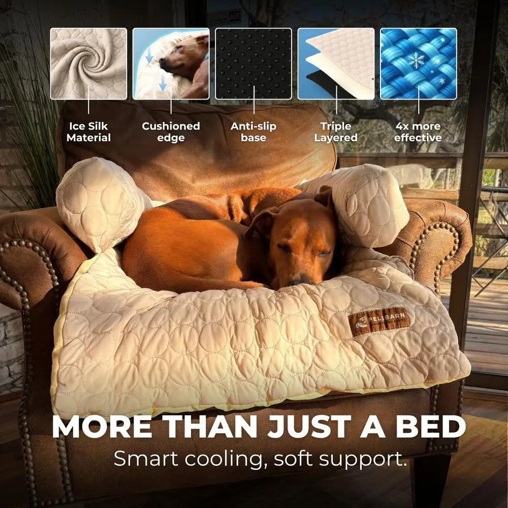 Cooling Dog Bed Ice Silk Summer Comfort, Self Cooling, Non-Slip Dog Cover, Durable & Washable, Bed for Extra Large Dogs