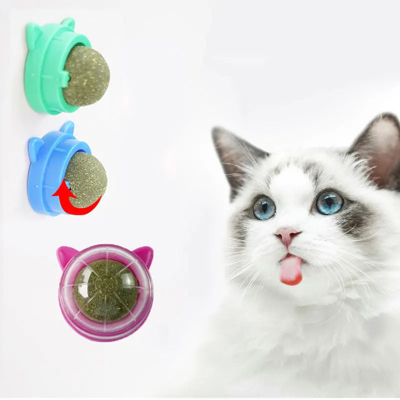 Cats Catnip Cat Toy Natural Ball Removal Cat Grass Treats to Improve Digestion Wall Sticker Scratch Itchy Treat Healthy Supplies