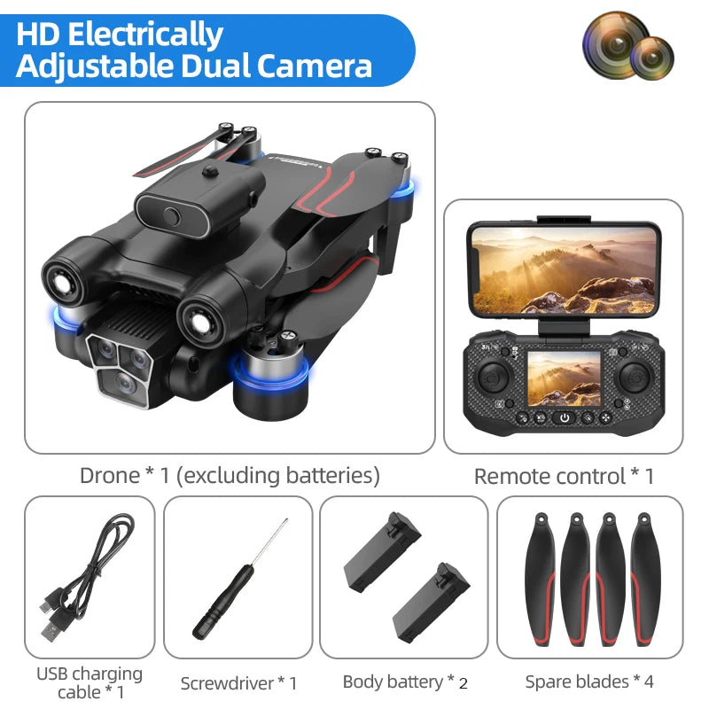 LF632 5G RC Drone Brushless Intelligent HD Dual Camera WIFI FPV Optical Flow Obstacle Avoidance Foldable Quadcopter Model Toys