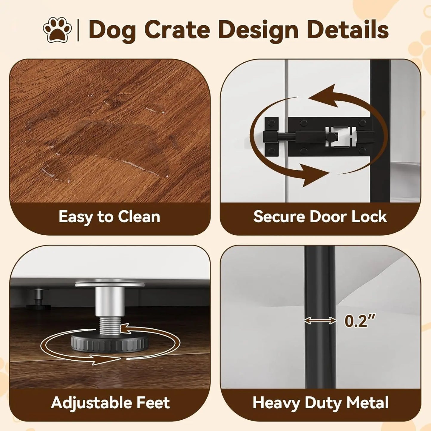 Dog Crate Furniture for 2 Dogs, 71" Dog Kennel Indoor with Cushions, XXL Wooden Dog Crates TV Stand with Removable Divider